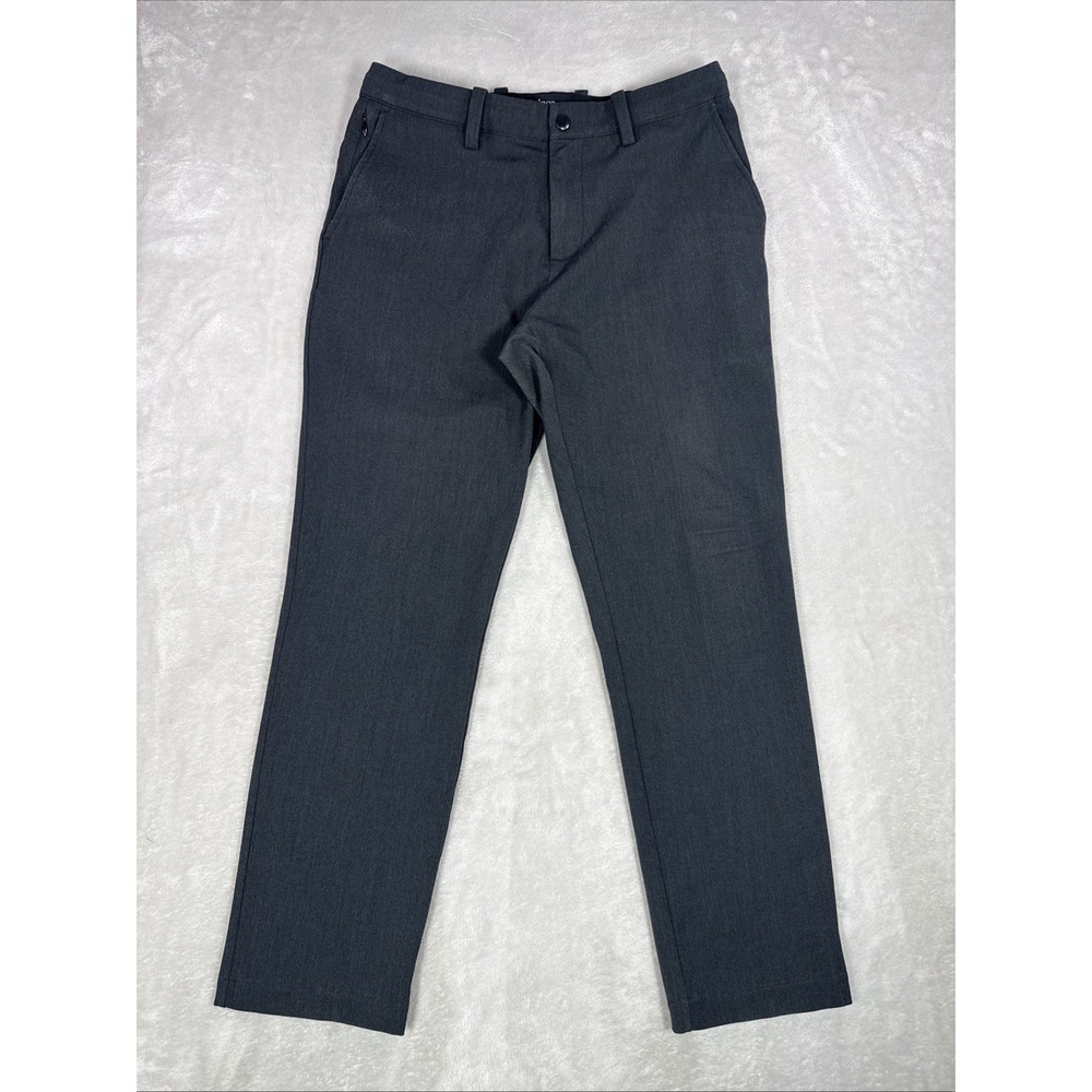 Quince Pants Mens 30X28 Gray Chino Regular Flat Front Ultra-Stretch 24/7 Smart